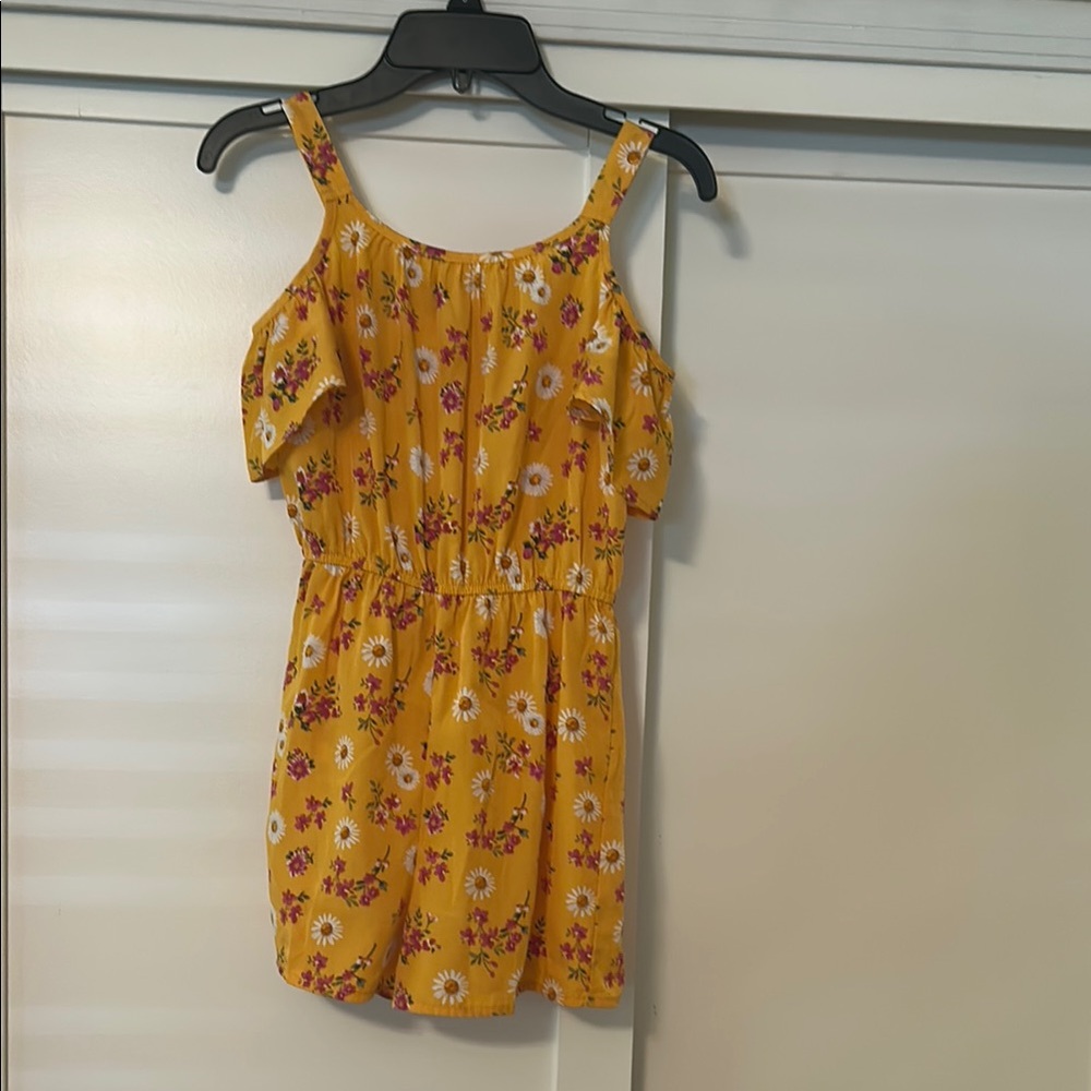 Floral Yellow Kids Romper